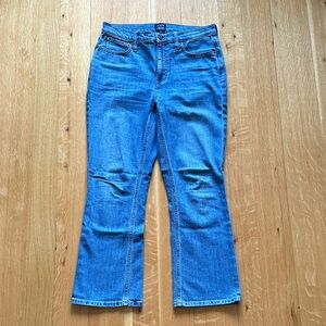 J. Crew Factory Mid-Rise Flare Crop Jeans